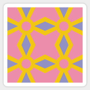 Pastel Retro Geometric Pattern Sticker